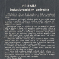 Prísaha partizána v  českom jazyku