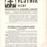 Vymenovanie vyších veliteľov slovenskej armády prezidentom republiky Dr. Jozefom Tisom dňa 19.11.1940
