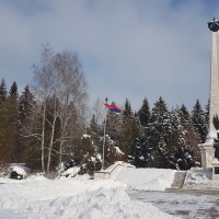 Pamätník sovietskej armády s vojnovým cintorínom vo Svidníku 19.1.2017