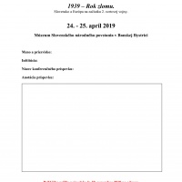PRIHLASKA KONFERENCIA 1939